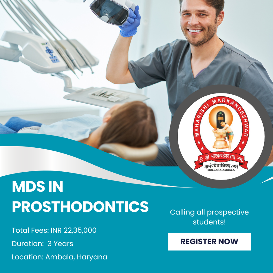 MDS in Prosthodontics & Crown & Bridge at Maharishi Markandeshwar (Deemed To Be University), Ambala